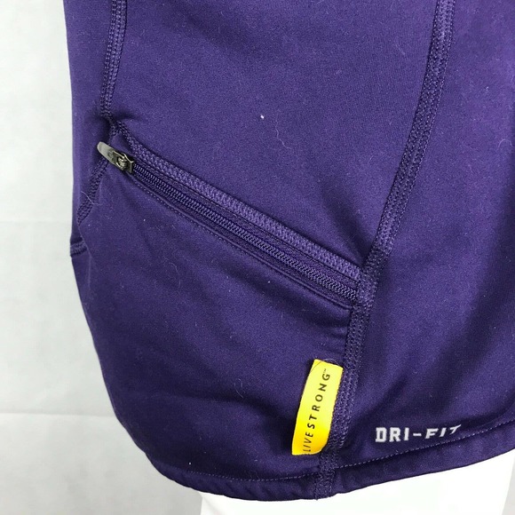 Nike Dri-Fit Sweatshirt Jacket Womens Sz M Purple Livestrong Full Zip Athletic - Picture 7 of 11